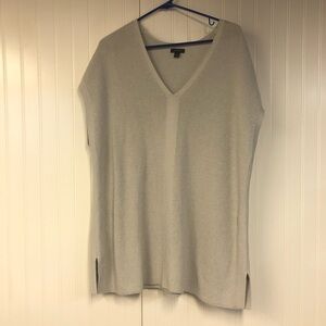 J. Jill Gray Sleeveless V-Neck Sweater XXL